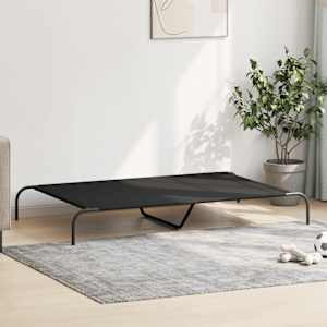 vyvýšený pelíšek pro psy vidaXL černý 150x90x20cm Oxford Fabric a ocel - obrázek 3