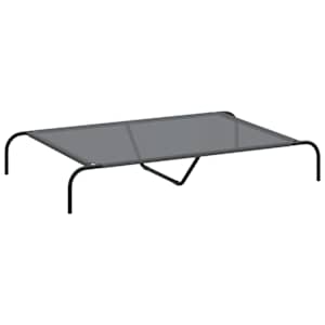 Vyvýšený pelíšek pro psy šedý 130x80x20 cm Textilén a ocel - obrázek 2