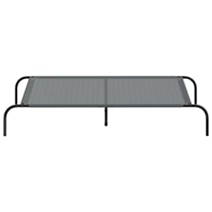 Vyvýšený pelíšek pro psy šedý 130x80x20 cm Textilén a ocel - obrázek 4