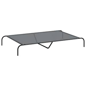 Zvýšený pelíšek pro psy šedý 150x90x20 cm Textilén a ocel - obrázek 2