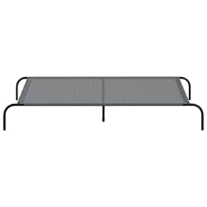 Zvýšený pelíšek pro psy šedý 150x90x20 cm Textilén a ocel - obrázek 4