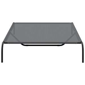 Zvýšený pelíšek pro psy šedý 150x90x20 cm Textilén a ocel - obrázek 5