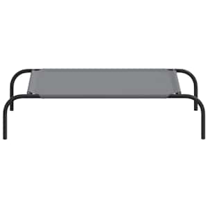 vyvýšený pelíšek pro psy šedý 90x50x20 cm Oxford Fabric a ocel - obrázek 4
