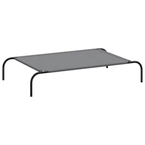 Vyvýšený pelíšek pro psy šedý 110x65x20 cm Oxford Fabric a ocel - obrázek 2