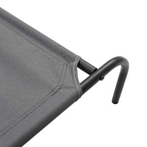 Vyvýšený pelíšek pro psy šedý 110x65x20 cm Oxford Fabric a ocel - obrázek 7