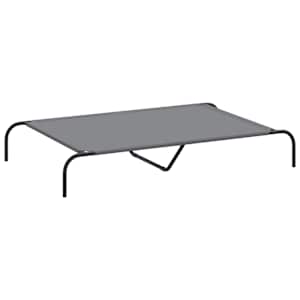 vyvýšený pelíšek pro psy šedý 130x80x20 cm Oxford Fabric a ocel - obrázek 2