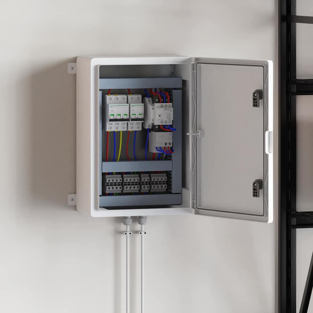 vidaXL Cabinet de Control Gri 35 x 19.5 x 50 cm Plastic