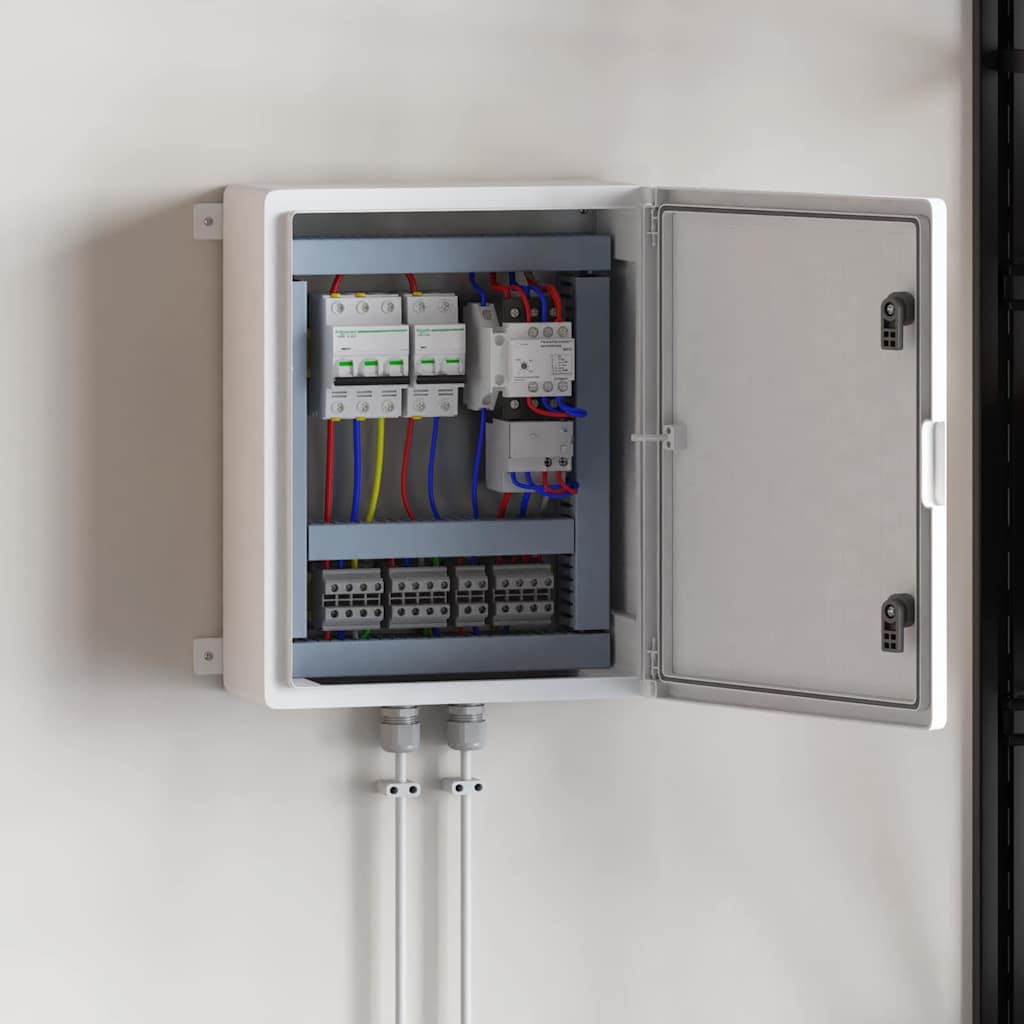 vidaXL Cabinet de Control Gri 40 x 24 x 50 cm Plastic