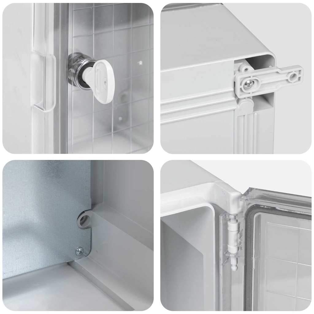 Vezérlőszekrény Szürke 18 x 13 x 24 cm ABS Műanyag 