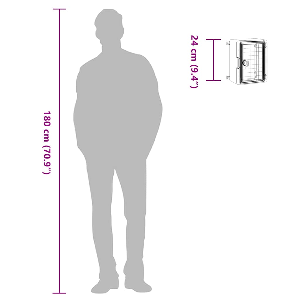 Vezérlőszekrény Szürke 18 x 13 x 24 cm ABS Műanyag 