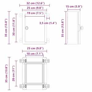 Ovládací skříň Šedá 32 x 15 x 35 cm ABS plast - obrázek 9