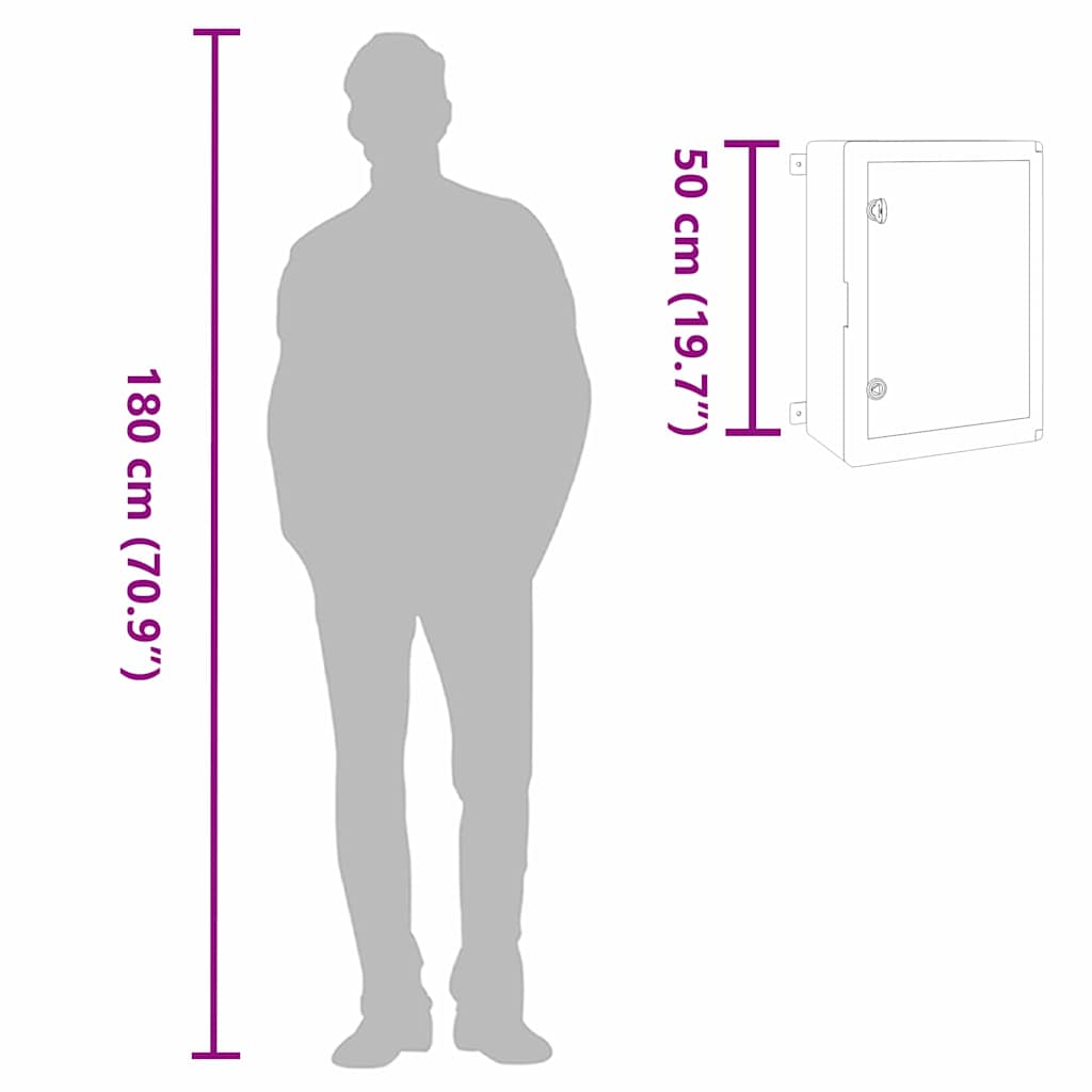 Ντουλάπι Ελέγχου Γκρι 40 x 24.5 x 50 εκ. ΑΒΣ Πλαστικό - Image 10