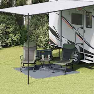 Preproga za šotor Modra in siva 200 x 200 cm Polietilen