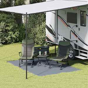 Preproga za šotor Modra in siva 300 x 200 cm Polietilen