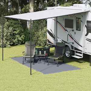 Preproga za šotor Modra in siva 400 x 200 cm Polietilen