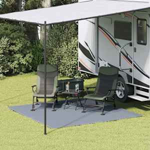 Preproga za šotor Modra in siva 250 x 250 cm Polietilen