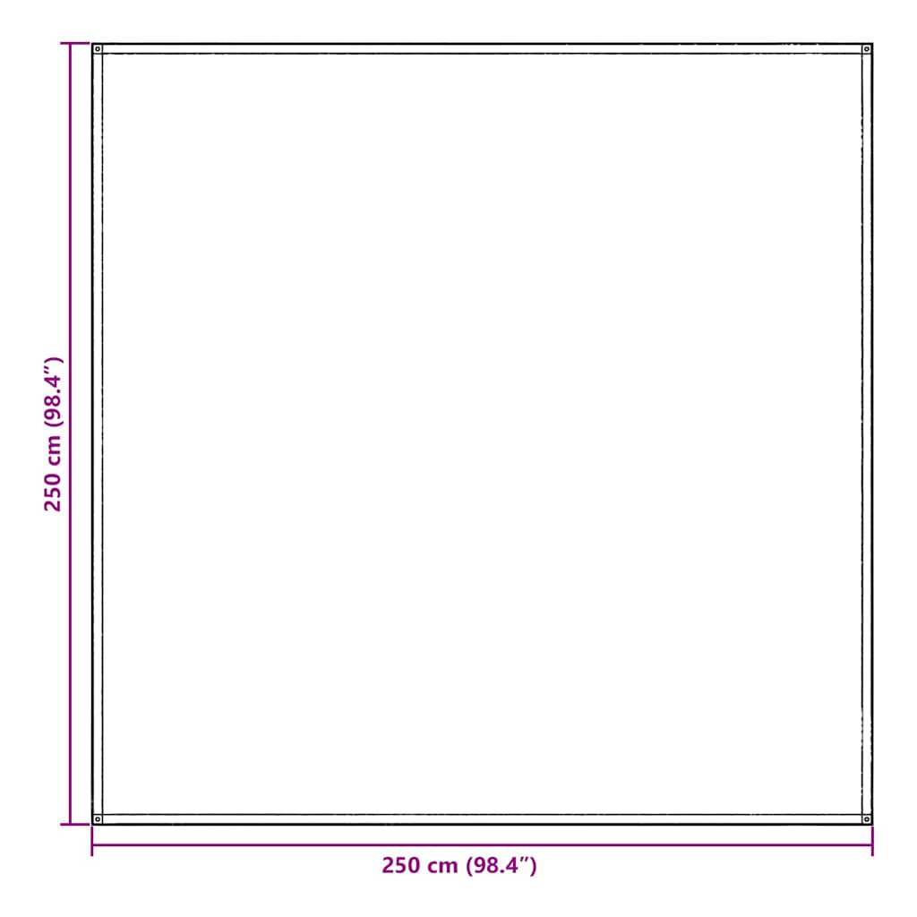 Koberce do stanu Modrý a šedý 250 x 250 cm Polyethylen - obrázek 9