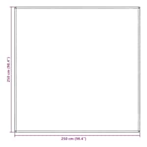 Koberce do stanu Modrý a šedý 250 x 250 cm Polyethylen - obrázek 9