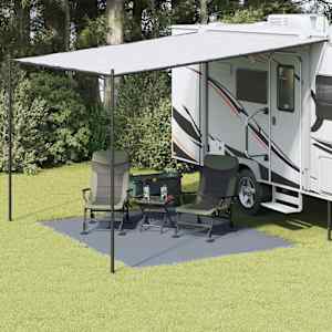 Preproga za šotor Modra in siva 300 x 250 cm Polietilen