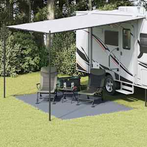 Preproga za šotor Modra in siva 350 x 250 cm Polietilen