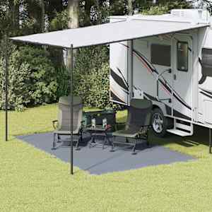 Preproga za šotor Modra in siva 400 x 250 cm Polietilen