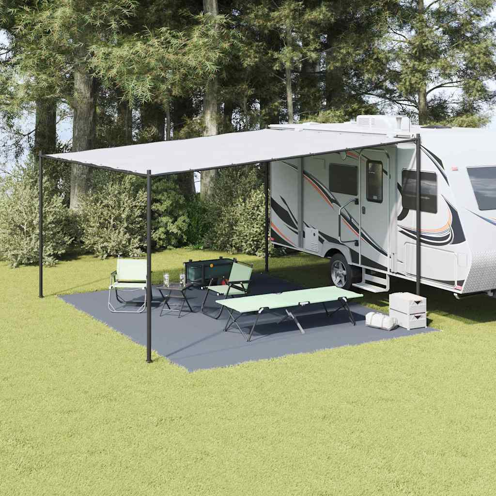 Preproga za šotor Modra in siva 500 x 400 cm Polietilen