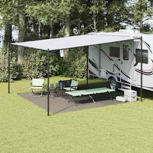 Preproga za šotor Svetlo siva 400 x 400 cm Polietilen