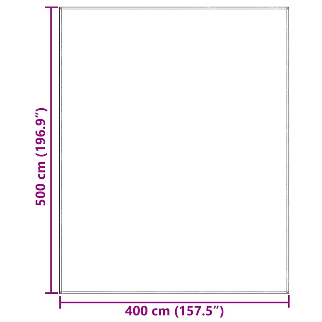 Preproga za šotor Svetlo siva 500 x 400 cm Polietilen - slika 9