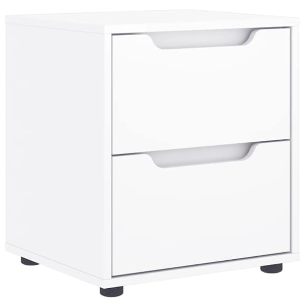 vidaXL &ouml;&ouml;kapp VISNES, valge, 45 x 40 x 50 cm, t&ouml;&ouml;deldud puit