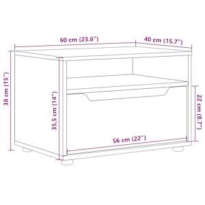 TV skříňka VISNES bílý 60x40x38 cm kompozitní dřevo - obrázek 12
