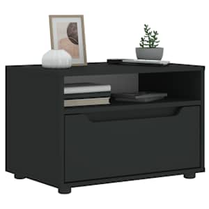 TV omarica VISNES Črna 60x40x38 cm Izoblikovan les