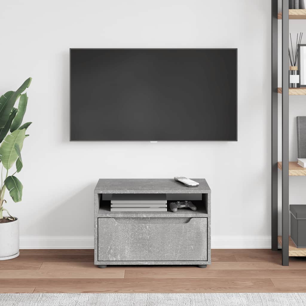 vidaXL Tv-meubel VISNES 60x40x38 cm bewerkt hout betongrijs afbeelding
