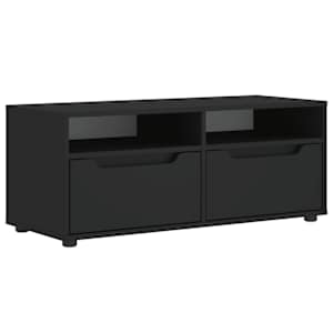 TV skříňka VISNES černý 100x40x38 cm kompozitní dřevo - obrázek 2