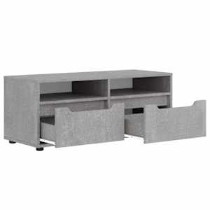 TV skříňka VISNES betonově šedá 100x40x38 cm kompozitní dřevo - obrázek 6