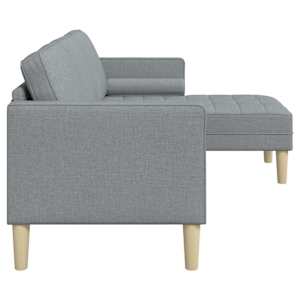 Set pohovek s polštářem Světle šedá Polyester - obrázek 5
