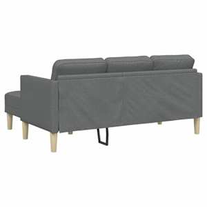 Set pohovek s polštářem Tmavě šedá Polyester - obrázek 6