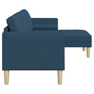 Set pohovek s polštářem Modrá Polyester - obrázek 5