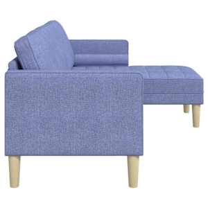 Set pohovek s polštářem Modrá džínovina Polyester - obrázek 5