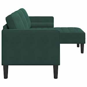 Set pohovek s polštářem Tmavě zelená Polyester - obrázek 5