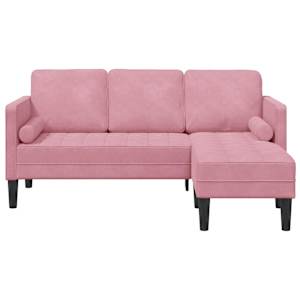 Set pohovek s polštářem Růžová Polyester - obrázek 4