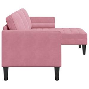 Set pohovek s polštářem Růžová Polyester - obrázek 5