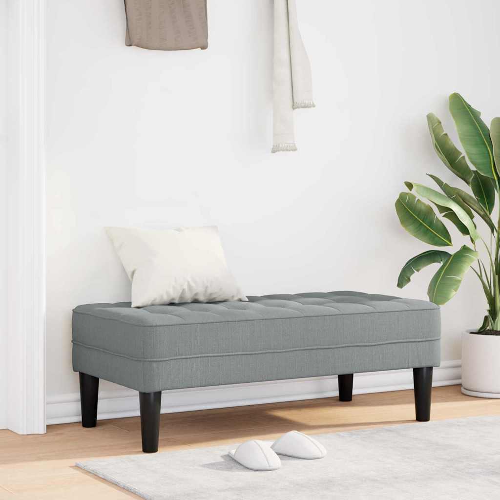 Banc vidaXL Gris clair 113x57x39 cm Tissu