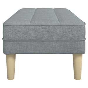 lavice s polštářem Světle šedá 113 x 57 x 39 cm textil - obrázek 5