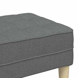 lavice s polštářem Tmavě šedá 113 x 57 x 39 cm textil - obrázek 7