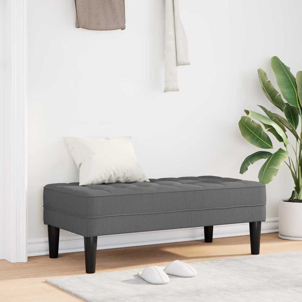 Bænk Mørkegrå 113x57x39 cm Stof