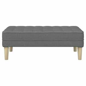 lavice s polštářem Tmavě šedá 113 x 57 x 39 cm textil - obrázek 4