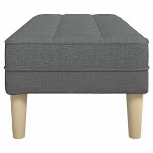 lavice s polštářem Tmavě šedá 113 x 57 x 39 cm textil - obrázek 5