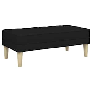 lavice s polštářem Černá 113 x 57 x 39 cm textil - obrázek 6