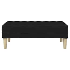 lavice s polštářem Černá 113 x 57 x 39 cm textil - obrázek 4