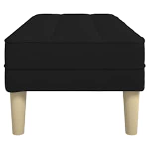 lavice s polštářem Černá 113 x 57 x 39 cm textil - obrázek 5